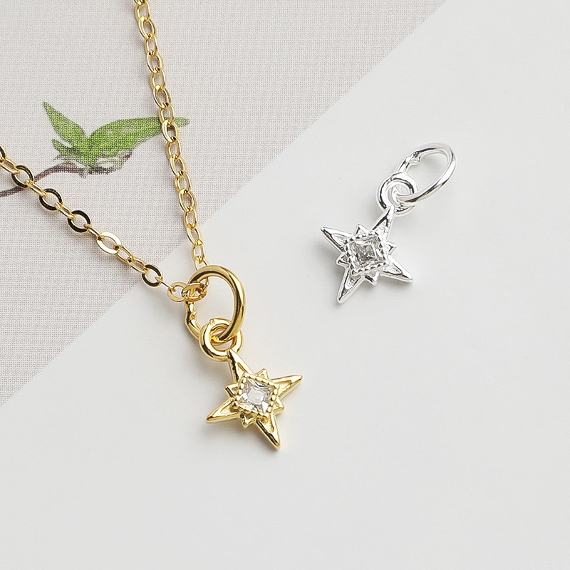 Jewelry Making In La - 925 Silver North Star Charm Square