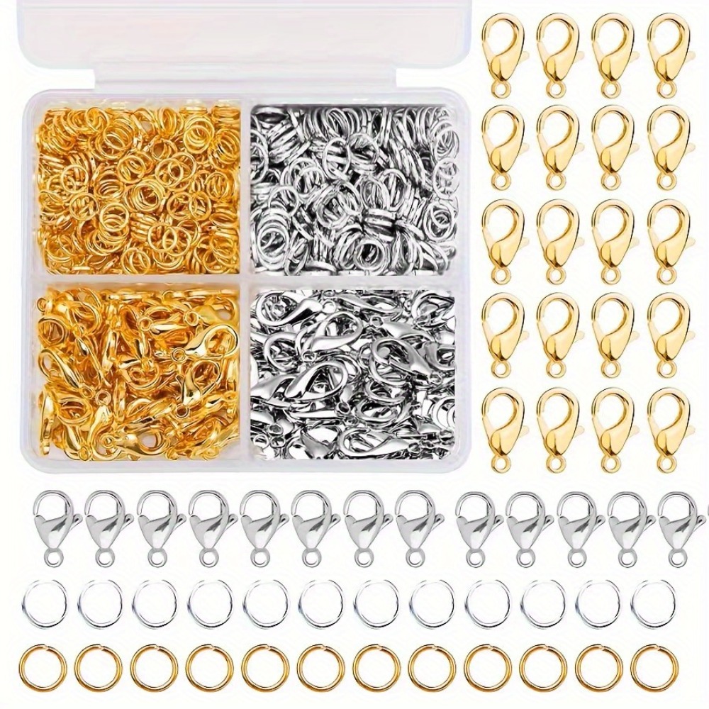 Lobster Clasp Silver - 350/500 Pieces A Combination Set of