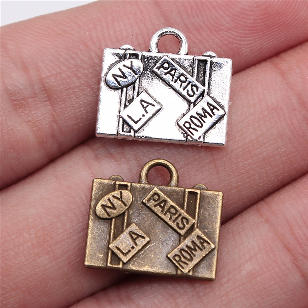 Jewelry Making In La - WYSIWYG 5pcs 15x16mm Charms Travel Bags