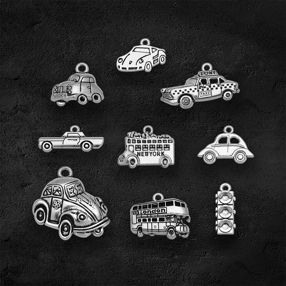Silver Plated Taxi Bus Car Tra - Jewelry Making London review and price
