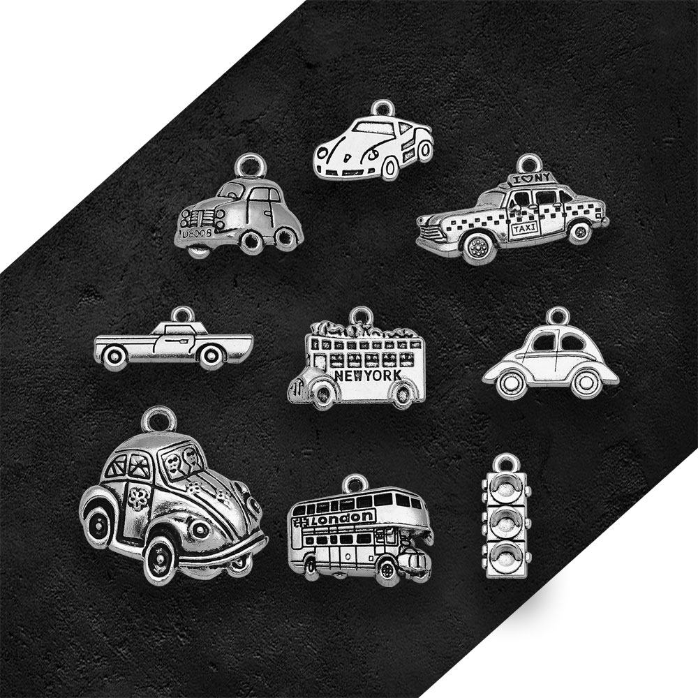 Silver Plated Taxi Bus Car Tra - Jewelry Making London review and price