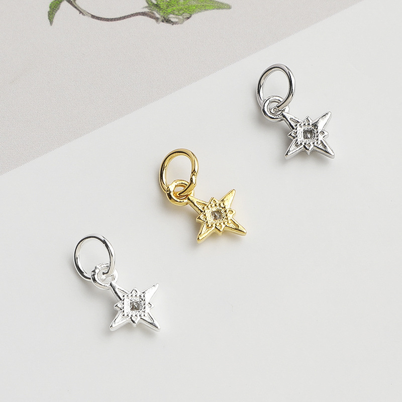 925 Silver North Star Charm Sq - Jewelry Making In La review and price