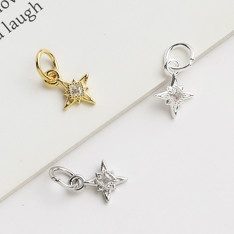 925 Silver North Star Charm Sq - Jewelry Making In La review and price