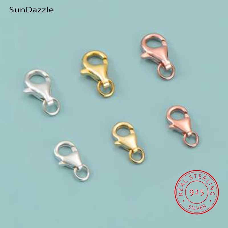 2pcs Genuine Real Pure Solid 9 - Lobster Clasp Silver review and price