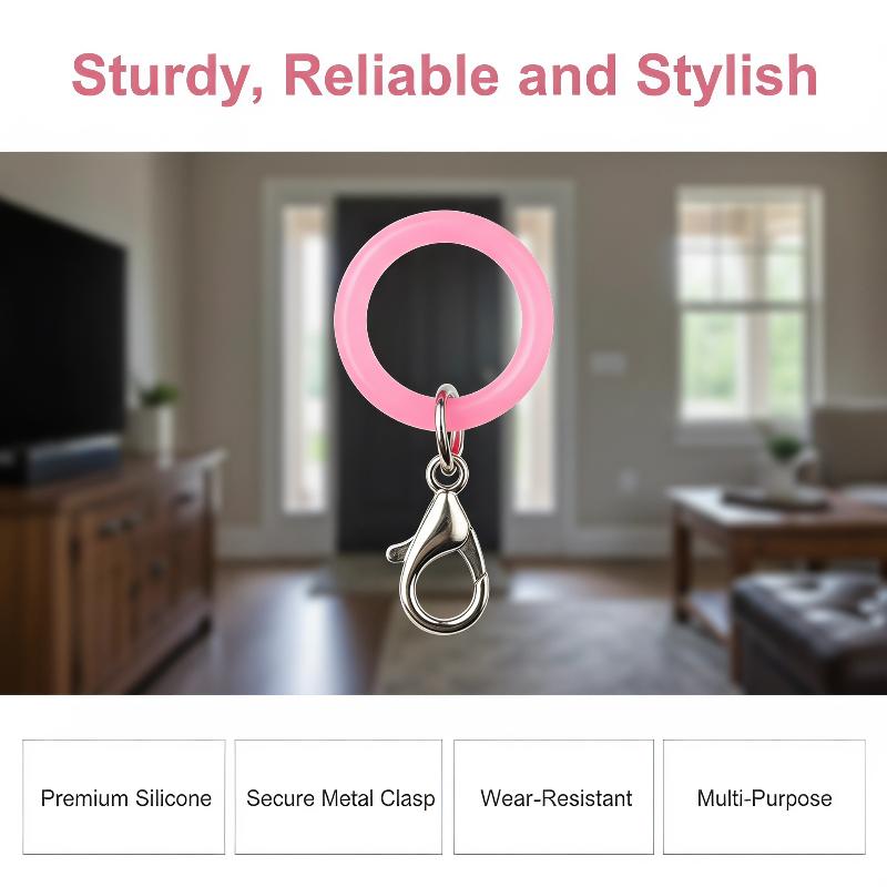 Silicone Umbrella Handle Rings - Lobster Clasp Silver review and price