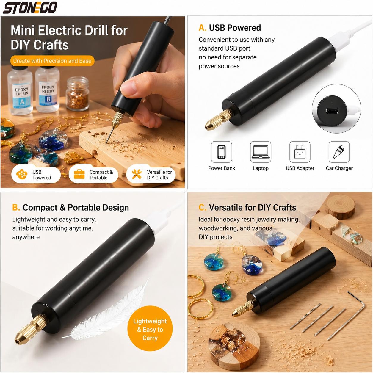 Mini USB Powered Electric Dril - Jewelry Making Dc review and price