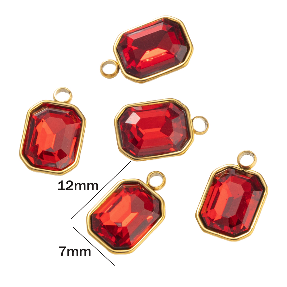 5pcs Stainless Steel Glass Rhi - Jewelry Making Gemstones review and price