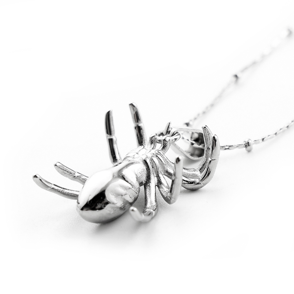 Gothic Punk Dark Spider Pendan - Lobster Clasp Silver review and price