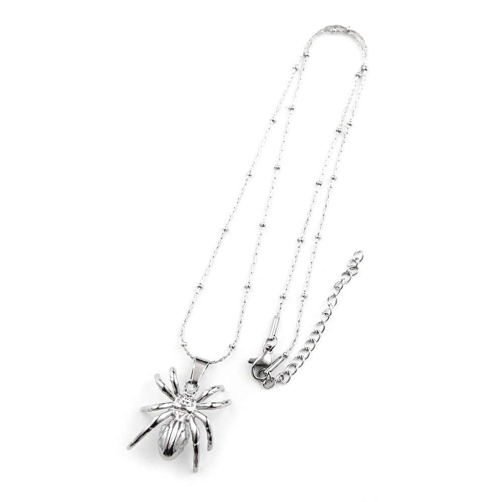 Gothic Punk Dark Spider Pendan - Lobster Clasp Silver review and price