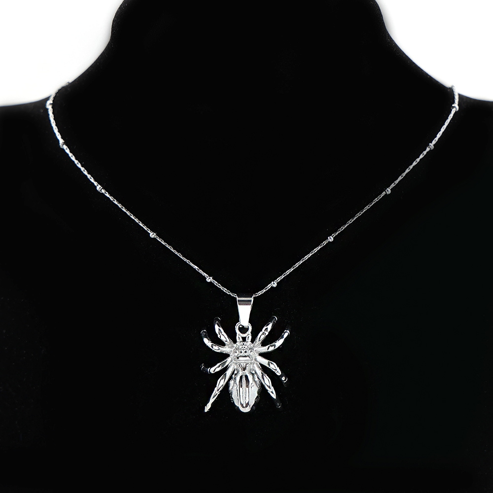 Gothic Punk Dark Spider Pendan - Lobster Clasp Silver review and price