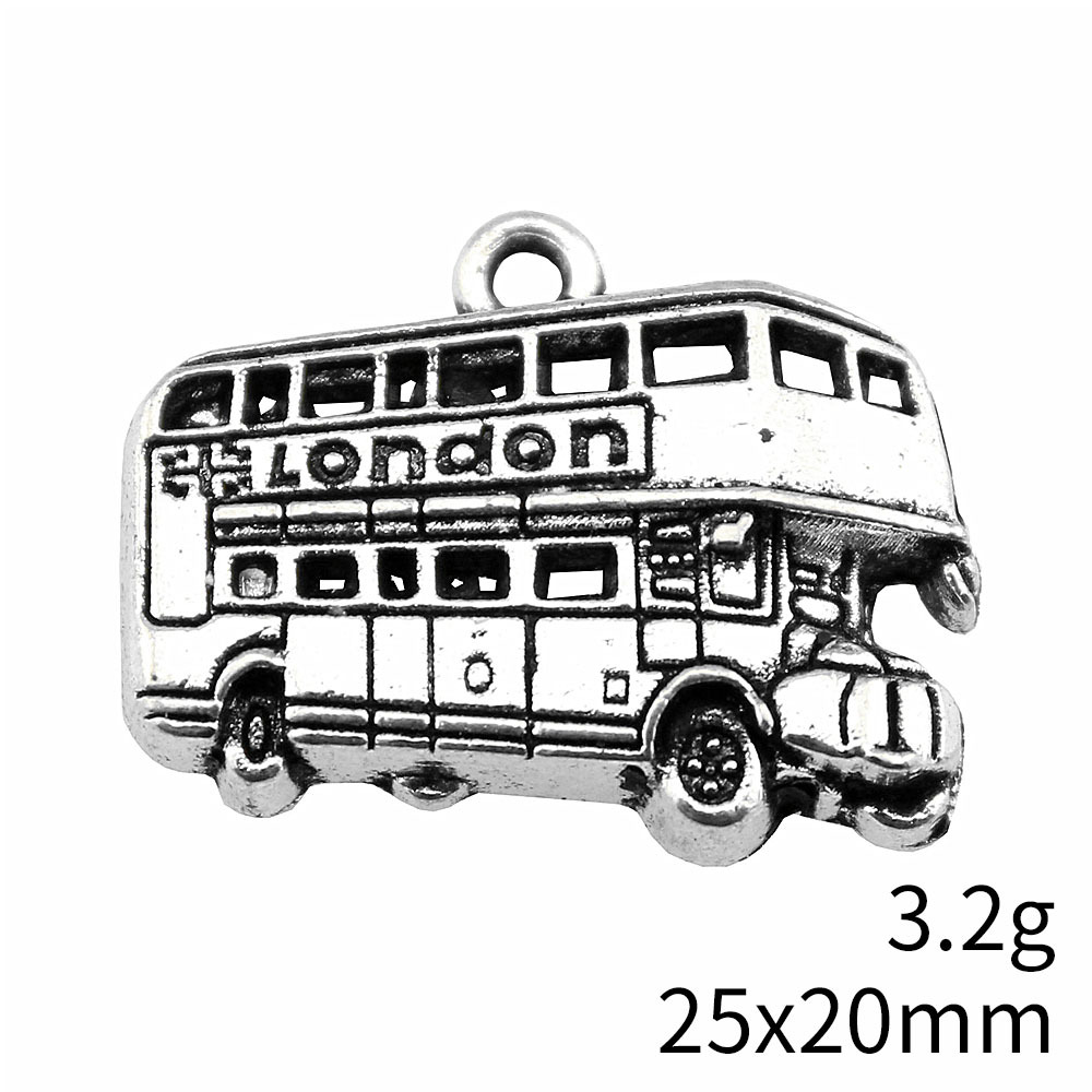 IFOCUS 10pcs/Lot London Bus Ch - Jewelry Making London review and price