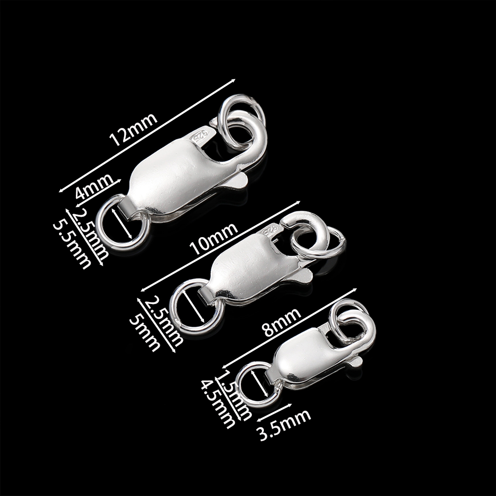 2Pcs Solid Silver Lobster Clas - Lobster Clasp Silver review and price
