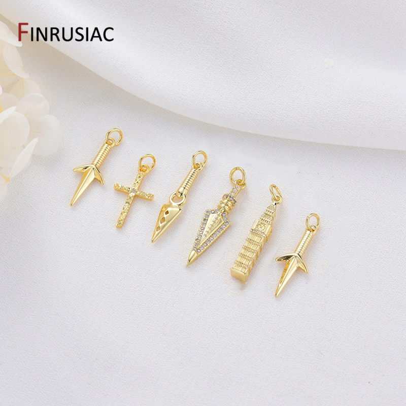 14K Gold Plated Brass Cross/Lo - Jewelry Making London review and price