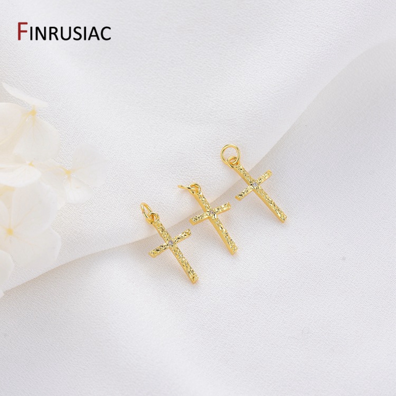 14K Gold Plated Brass Cross/Lo - Jewelry Making London review and price
