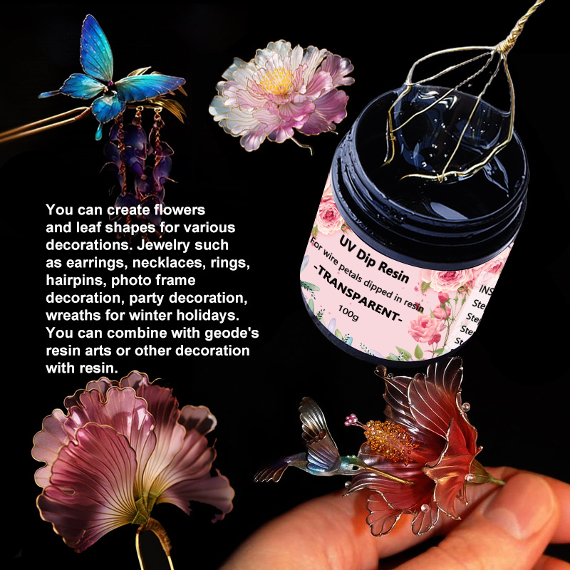 40/100/200g UV Dip Resin Glue  - Jewelry Making At Home review and price